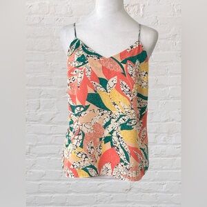 Nine West Cami Tank Top Blouse Multi Colorful Spaghetti Straps Ladies Sz M NWOT